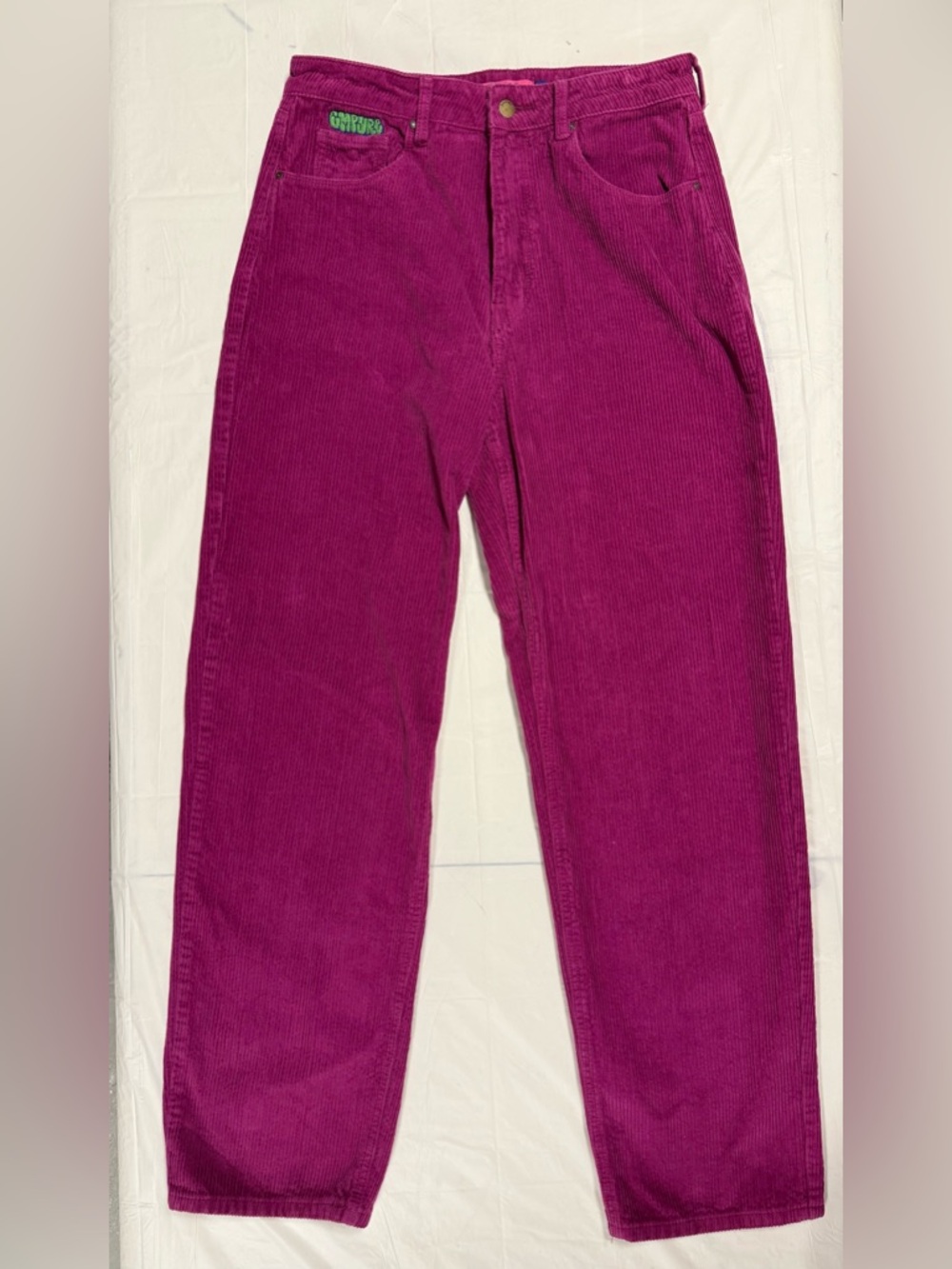 Empyre Pink Corduroy Pants Size 10 High Rise Straight Leg Y2K